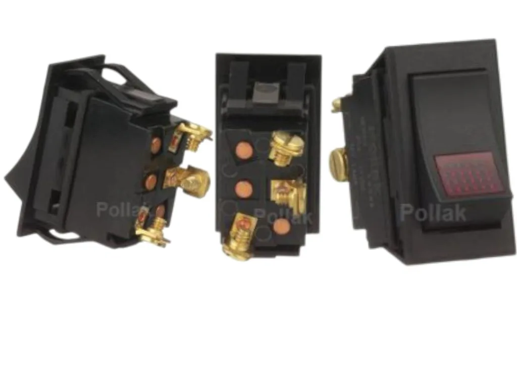 SWITCH TECLA PILOTO ROJO ON-OFF 3C